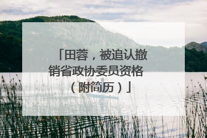 田蓉，被追认撤销省政协委员资格（附简历）